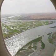 Le fleuve Niger vu d'avion